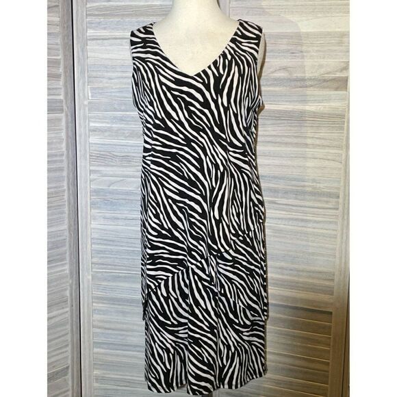 Susan Graver SP Animal Stripe Dress - Picture 8 of 13